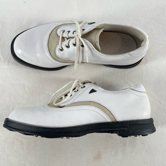 Adidas Golfing Lace Up Cleated Shoes in White Size‎ 6.5 - Picture 1 of 6